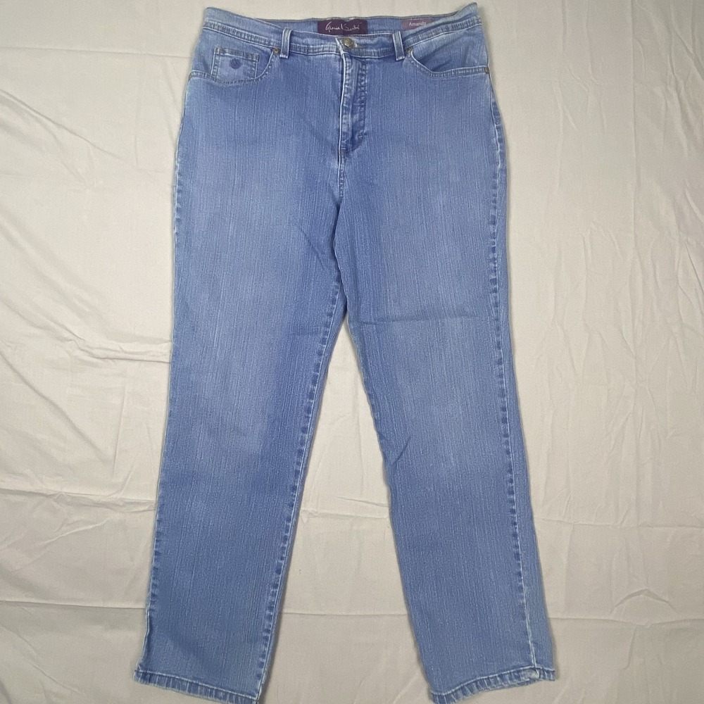 Gloria Vanderbilt Amanda Jeans Womens 10 Blue Denim Cotton Stretch‎ Medium Wash